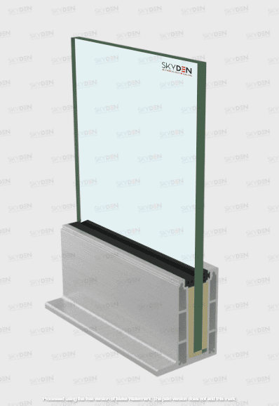 SD 29 Continuous Profile System Aluminum Glass Railing Base Profile for Balcony and Staircase, Indoor and Outdoor Top Mount Design, Durable Finish, Easy Installation for Modern Projects